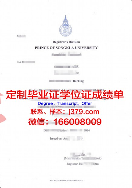 泰国是威差亚皇家理工大学硕士（研究生）毕业证 Rajamangala University of Technology Srivijaya diploma