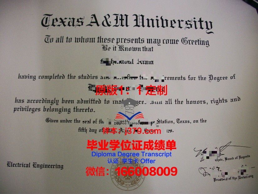 德克萨斯农工大学科珀斯科里斯蒂分校毕业证书图片高清(德克萨斯农工大学官网)