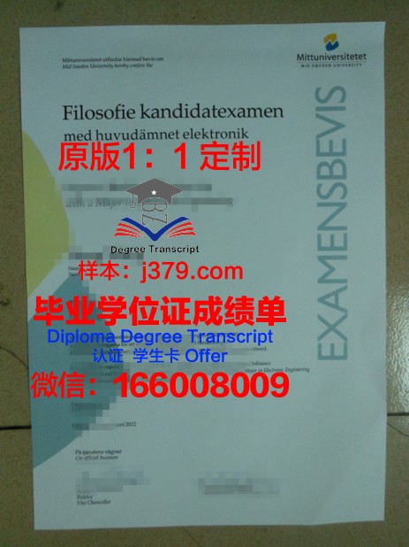 瑞典皇家理工学院毕业证图片