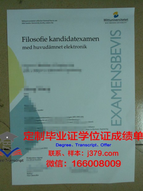 瑞典克里斯蒂安斯塔德大学学院 diploma 毕业证