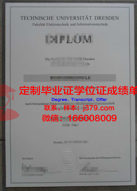 科希策工业大学硕士毕业证书样本