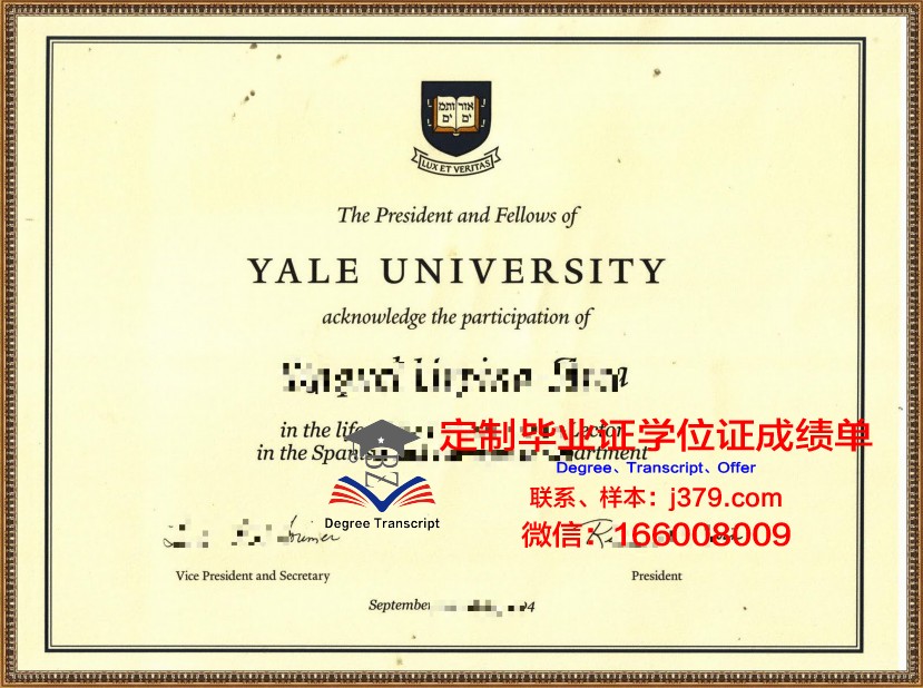 耶鲁大学毕业证书写了什么信息(耶鲁大学毕业照)