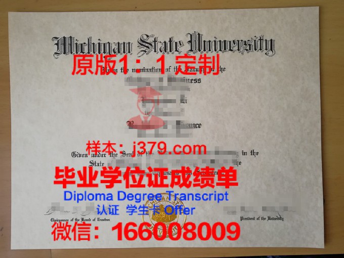 美国密歇根州立大学毕业证(密歇根州立大学毕业服)