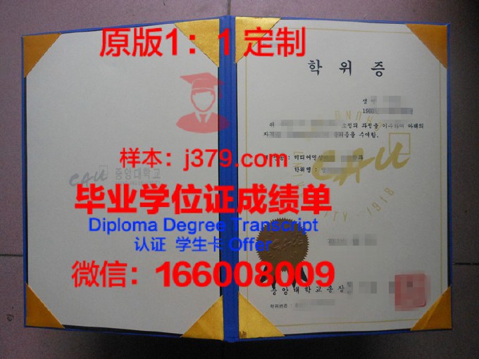 韩国中央大学本科毕业证(韩国中央大学本科毕业证样本图片)
