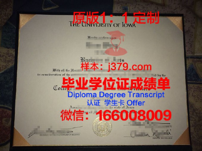 爱荷华大学毕业证Diploma文凭