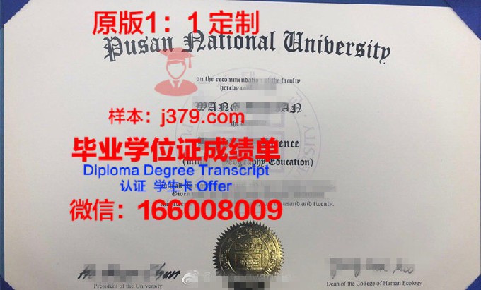 釜山大学毕业证Diploma文凭